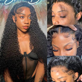 Ksflaae Water Wave 13x6 lace front wig with natural hairline for daily wear.