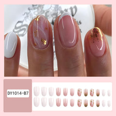 KSTBJN pink acrylic press-on nails with glossy finish for quick glam