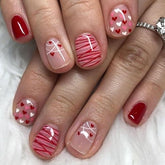 KTAABTR valentines heart nails in short-square shape for a quick at-home manicure.