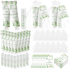 Kuabiz 30-piece hand cream and lip balm kit for elegant wedding favors.