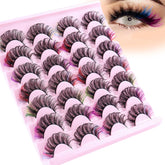 KUCKOW colored lashes 14-pair palette for bold eye looks