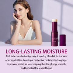 kumamart balm applied around eyes and neck for targeted hydration