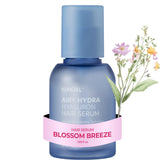 KUNDAL Blossom Breeze serum bottle shows lightweight hydration for fine hair.