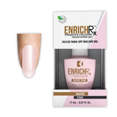 KUPA GelFinity EnrichRx builder gel application on nude pink nails strengthens natural nails.