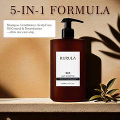 Kurula shampoo foamy lather on hand, creamy cleanse