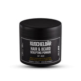 Kuschelbär pomade packaging close-up showing strong hold for grooming