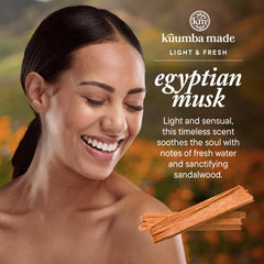 Kuumba Made alcohol-free fragrance base uses safflower oil for clean concentration and skin-friendly use.