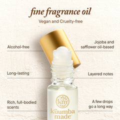 Kuumba Made Vanilla Musk safflower oil base visual emphasis.