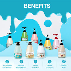 Kwailnara Rice Milk Body Wash brightening with rice extract supports an even skin tone