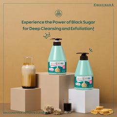 Kwailnara Welcos Dalgona Milk Body Lotion pump delivers silky, non-greasy moisture.