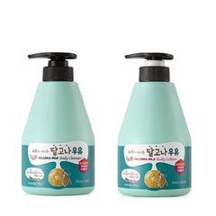 Kwailnara Welcos Dalgona Milk Body Wash bottle with rich lather for daily cleansing.