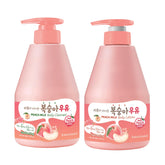 Kwailnara WELCOS Peach Milk Body Wash bottle for a gentle, refreshing cleanse