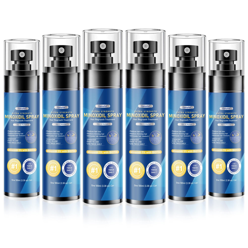 Kweqdsd 5% Minoxidil spray bottle supports thicker hair.