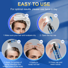Kweqdsd scalp spray applied for easy twice-daily scalp care.