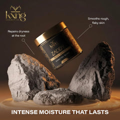 KXNG Cosmetics nourishing formula with shea, cocoa, mango moisturizes skin