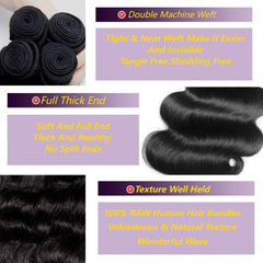 KXRO 18-inch body wave bundle reveals natural shine and fullness for versatile styling