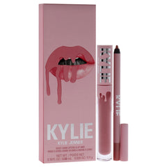Kylie Cosmetics Velvet Lip Kit 705 Charm packaging photo, compact duo for on-the-go touch-ups