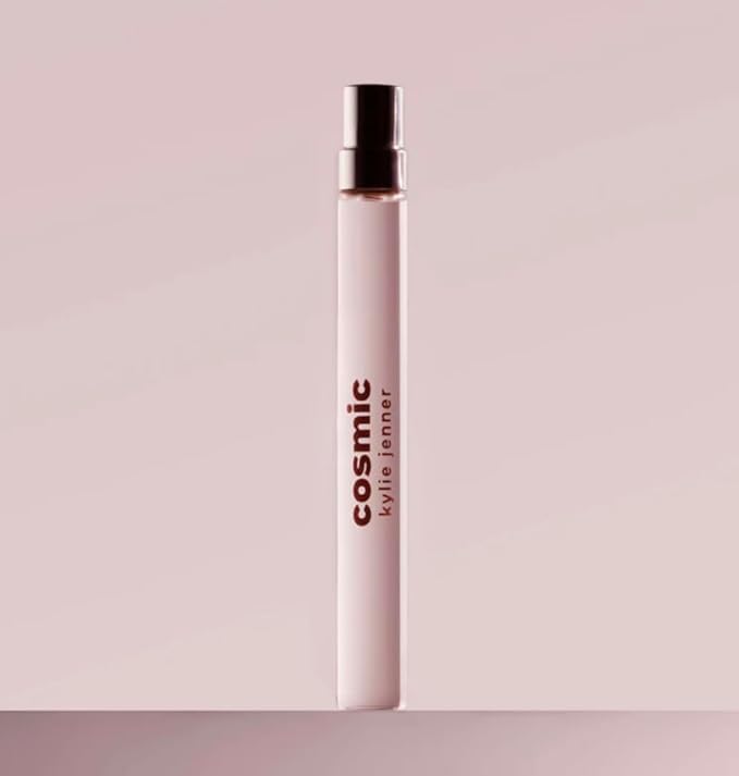 Cosmic by Kylie Jenner pen spray showcases star jasmine opening for a fresh, on-the-go aroma.