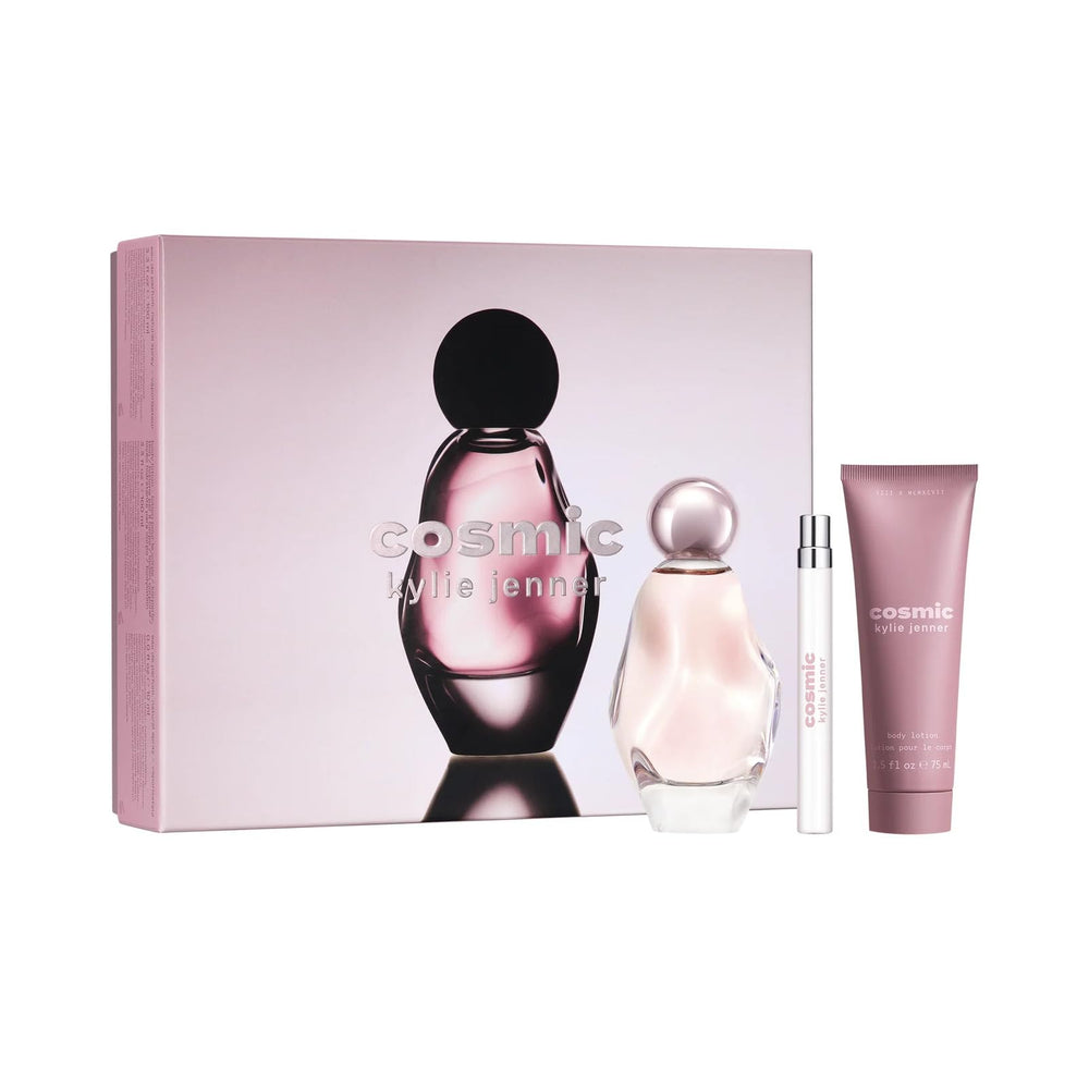 Kylie Cosmetics Cosmic Kylie Jenner 3-Piece Gift Set box with premium packaging
