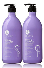 L LUSETA Biotin & Collagen Shampoo bottle for stronger, fuller-looking hair