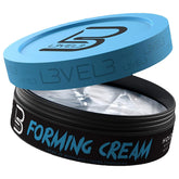 L3 Level 3 Forming Cream tube close-up showing oil free formula and volume boost