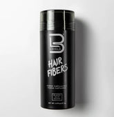 L3 Level 3 hair fiber bottle blends natural color for a fuller look.