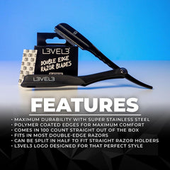 L3 blades shown with a double-edged safety razor for compatibility