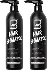 L3 Level3 sulfate-free shampoo bottle pack shows gentle cleansing and color-safe care
