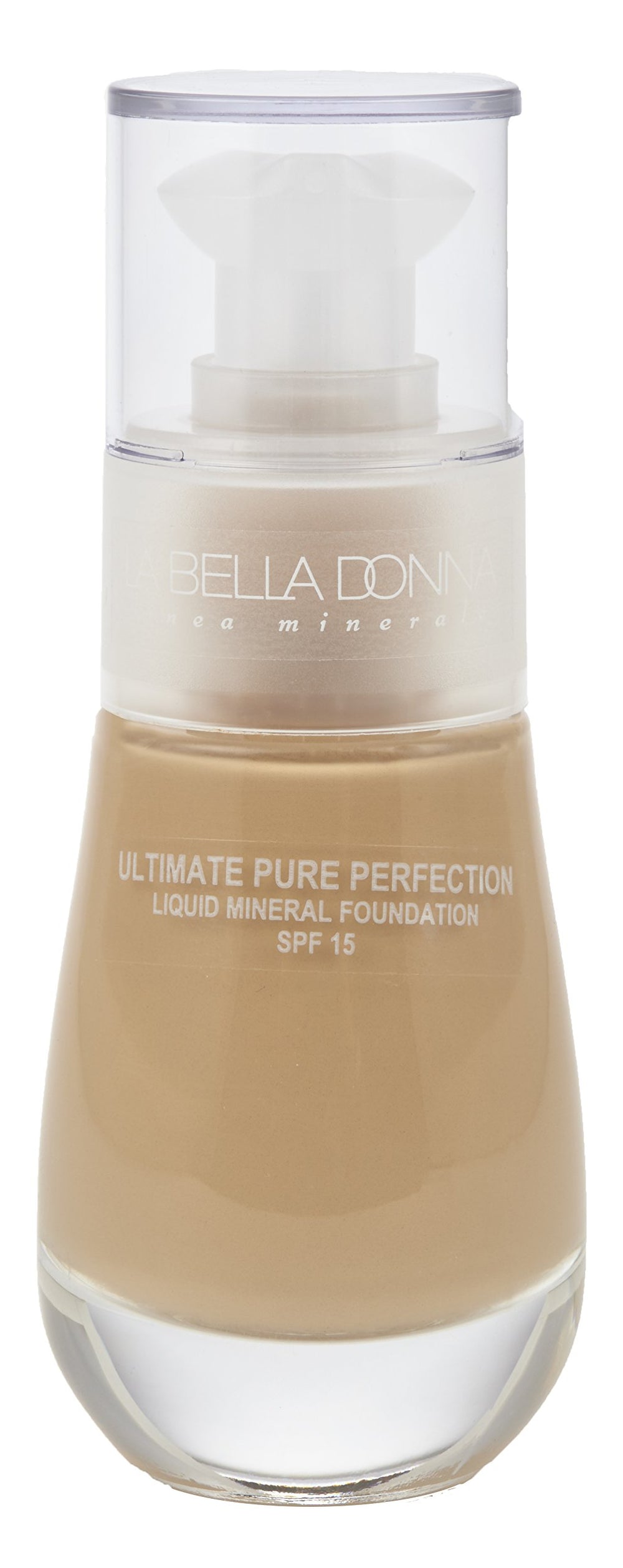 La Bella Donna Marta foundation bottle close-up for a radiant, hydrated finish.