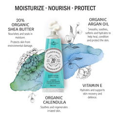 La Chatelaine hand cream rich texture close-up shows creamy formula.