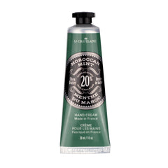 La Chatelaine travel size Moroccan Mint hand cream for on the go hydration.