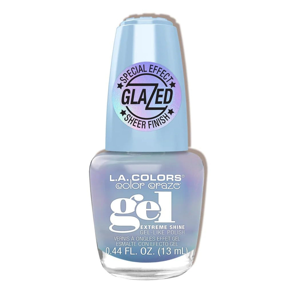 L.A. COLORS Glass Slippers glazed gel polish delivers vibrant color and high-shine nails.