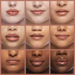 LA COLORS High Shine Lipgloss Dollface swatches show smooth application and moisture.