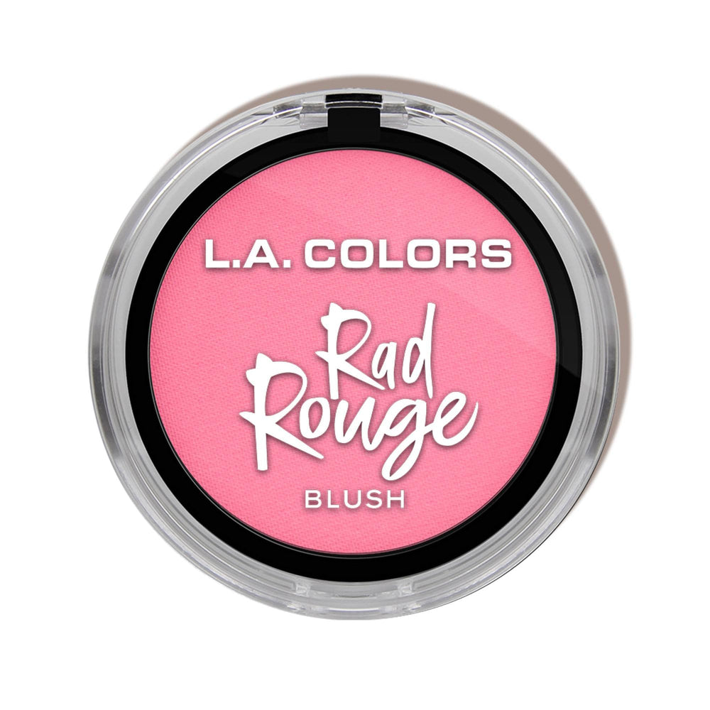 L.A. COLORS Rad Rouge Blush Valley Girl with built-in mirror for on-the-go touch-ups.