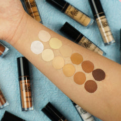 L.A. COLORS Ultimate Cover Concealer swatches display shade range and coverage.