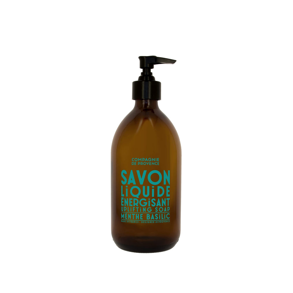 La Compagnie de Provence Apothicare Mint Basil pump bottle for daily hand washing and gentle cleansing
