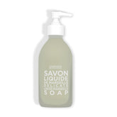 La Compagnie de Provence nourishing liquid soap bottle front view with elegant glass packaging.