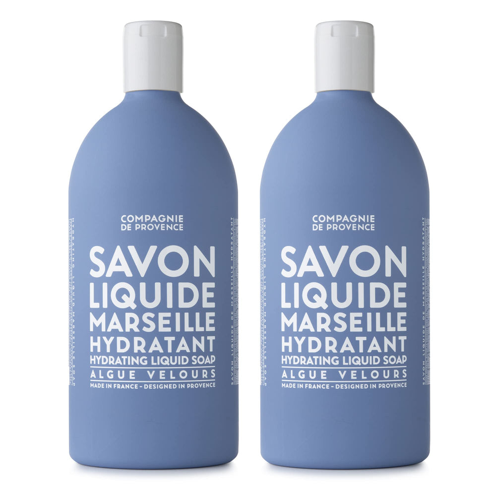 La Compagnie de Provence refill bottle for Velvet Seaweed soap, easy refills and waste reduction.