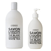 La Compagnie de Provence White Tea bottle with pump for easy handwashing.