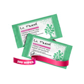 La Fresh vitamin E makeup remover wipes packaging closeup for soothing cleanse of face eyes and lips