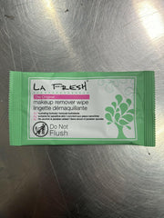 La Fresh wipes removing waterproof makeup in action, quick and effective