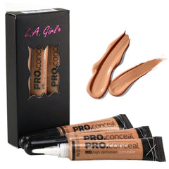 L.A. Girl HD Pro Conceal Warm Honey bottle close-up for natural under-eye brightening and blemish coverage