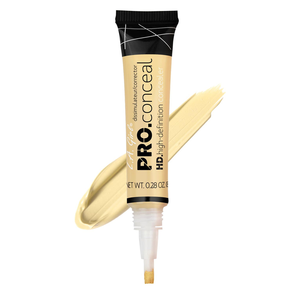 L.A. Girl Pro Conceal HD light yellow cream texture for smooth, even skin.
