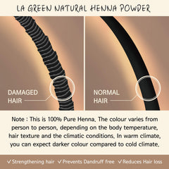 LA GREEN henna mixing bowl demonstrates simple at-home preparation.