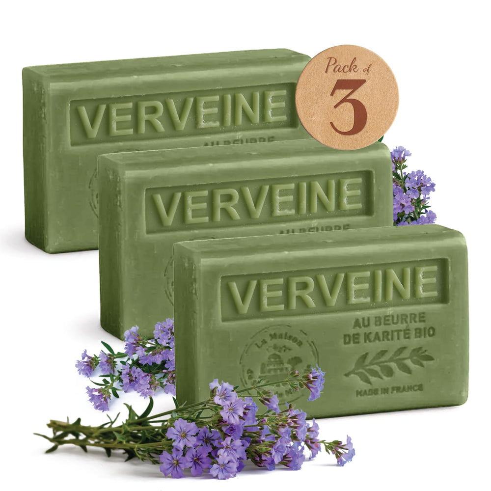 La Maison du Savon de Marseille Verbena Trio Packshot – hydrating bars for daily cleansing