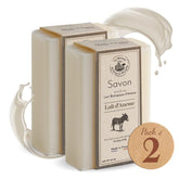 La Maison du Savon donkey milk soap duo pack, ideal for daily cleansing