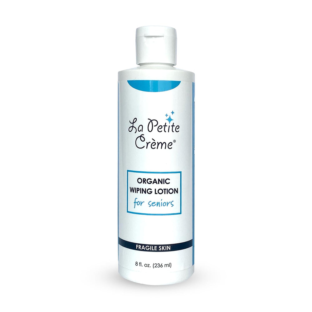 La Petite Creme liniment wiping lotion bottle pour for easy, gentle application.