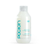La Pocion Shampoo bottle pouring for deep cleansing and refreshing scalp care.