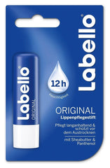 Labello Lib Balm trio bundle shot highlights Original, MED Repair, SPF 30.