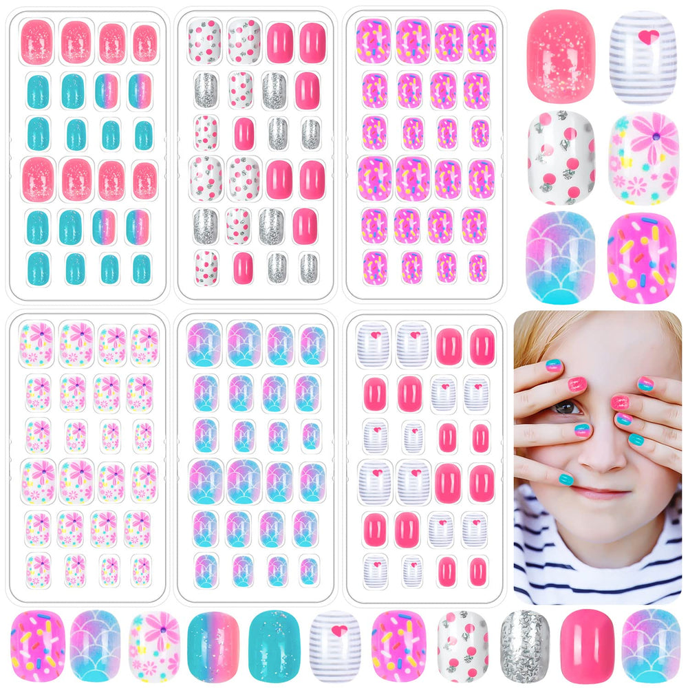 Labeol kids fake nails six-box set for easy DIY nail art